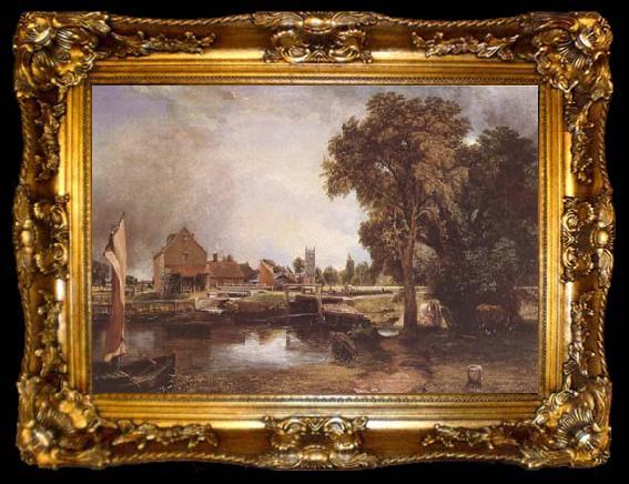 framed  John Constable Dedham Lock and Mill (mk09), ta009-2